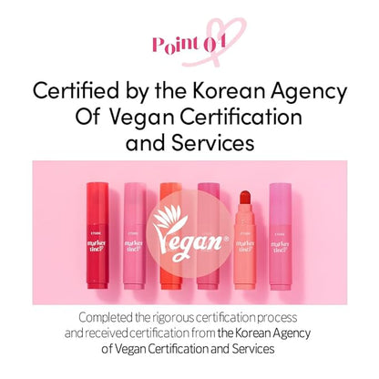 ETUDE Dear Darling Marker Tint #6 Grape Soda (5g) | Hydrating & Long Lasting Lip Stain | High Pigmented Lip Maker with Easy Drawing Tip | Korean Daily Lip Tint, Korean Makeup, Kbeauty