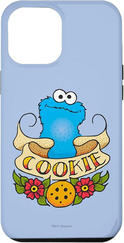 iPhone 12 Pro Max Sesame Street Cookie Monster Cookie Tattoo Case