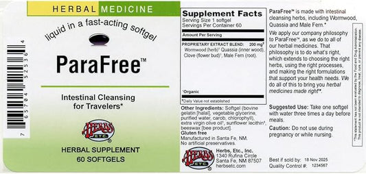 ParaFree Softgels 60 ct Herbs Etc