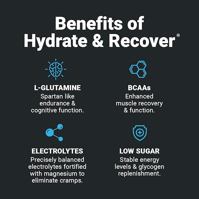 Wilderness Athlete - Hydrate & Recover | Liquid Hydration Powder Electrolyte Drink Mix - Recover Faster with Bcaas - Hydrate Powder with 1000mg of Vitamin C - 30 Serving Tub (Strawberry Pomegranate)