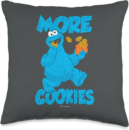 Sesame Street Monster More Cookies Throw Pillow, 16x16, Multicolor