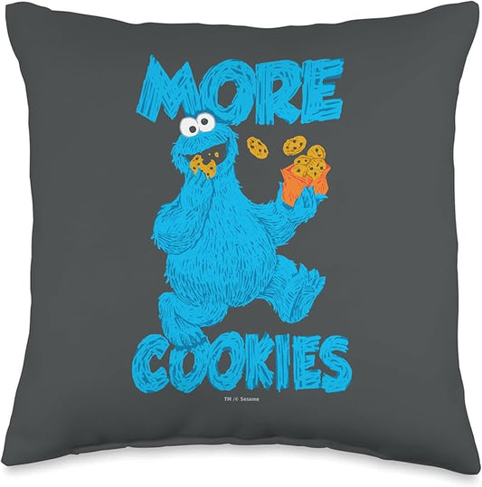 Sesame Street Monster More Cookies Throw Pillow, 16x16, Multicolor