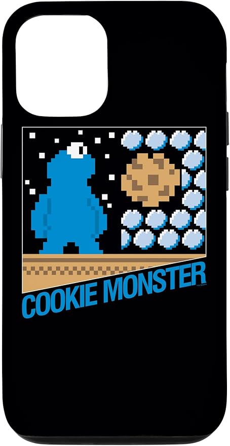 iPhone 14 Pro Sesame Street Cookie Monster 8-Bit Case