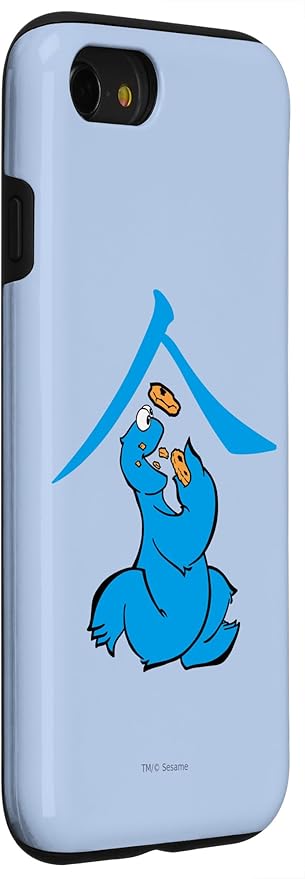 iPhone SE (2020) / 7 / 8 Sesame Street Cookie Monster Eat in Kanji Case
