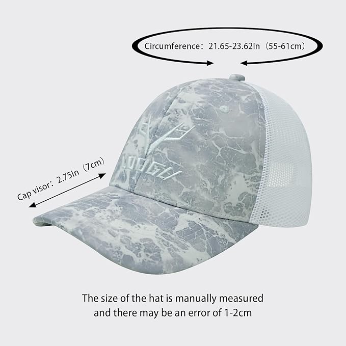LOOGU Fishing Hat Mesh Back for Men Women Adjustable Baseball Trucker Cap Snapback Hats