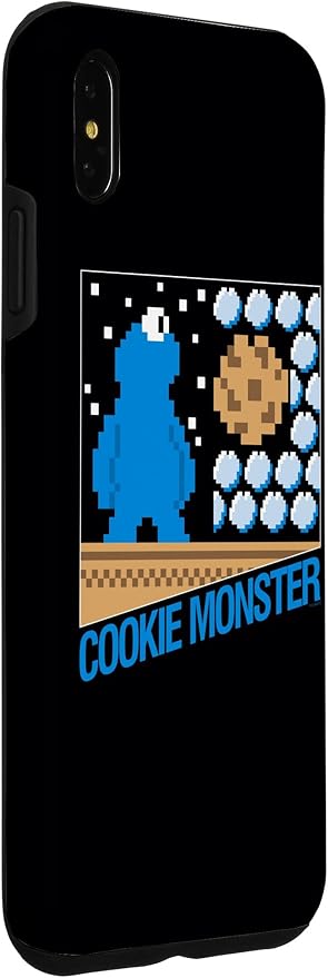iPhone XS Max Sesame Street Cookie Monster 8-Bit Case