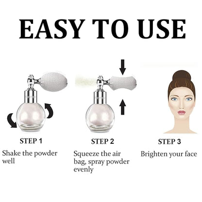 Highlighter Powder Spray, Longwear Glitter Spray for Body,