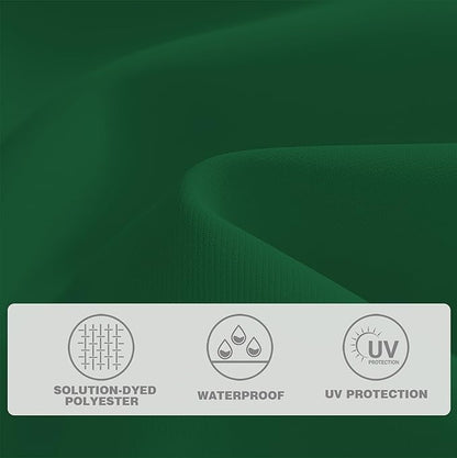 9 FT Patio Umbrella for Outdoor, Outdoor Umbrella with Push Button Tilt and Crank, Outdoor Patio Umbrellas with 8 Sturdy Ribs for Market, Garden, Deck, Backyard, Pool (Dark Green)