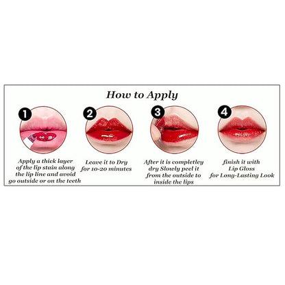 6 Colors Tattoo Magic Color Lip Stain Tint Long Lasting Lip Gloss Sets for Women Peel Off Colored Matte Sexy Color