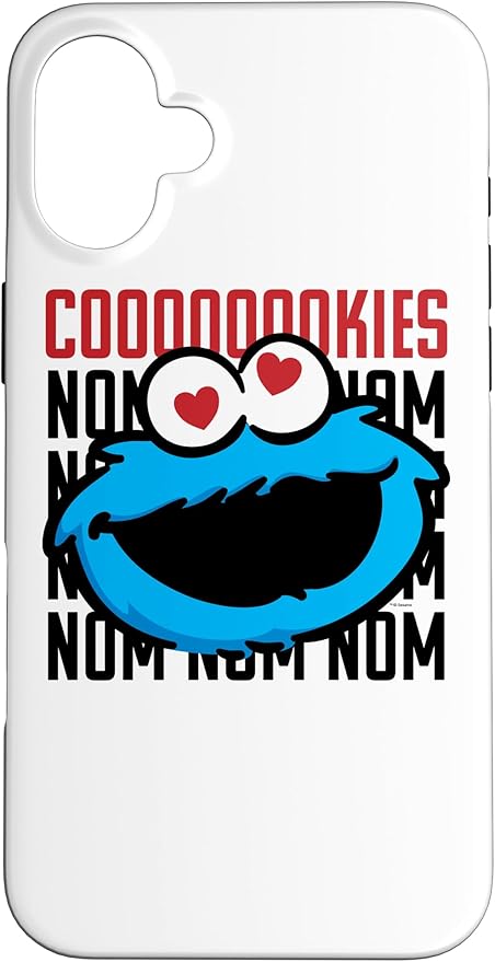 iPhone 16 Plus Sesame Street Cookie Monster Coooooookies Case