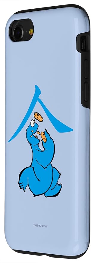 iPhone SE (2020) / 7 / 8 Sesame Street Cookie Monster Eat in Kanji Case