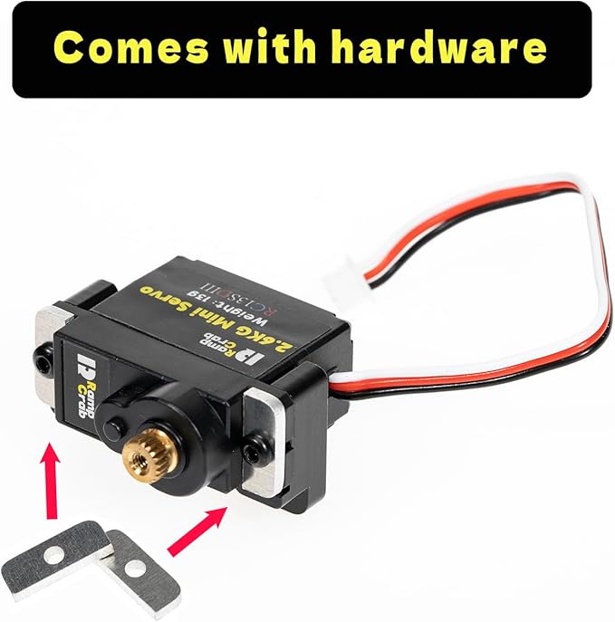 RampCrab Micro Servo with Servo Horn for FCX24, RC Car Model Parts, Upgrade Parts for Crwaler 1/24 Scale FCX24 Power Wagon Butcher & Max Smasher Big Foot Monster Truck, K5 (Purple 2P)