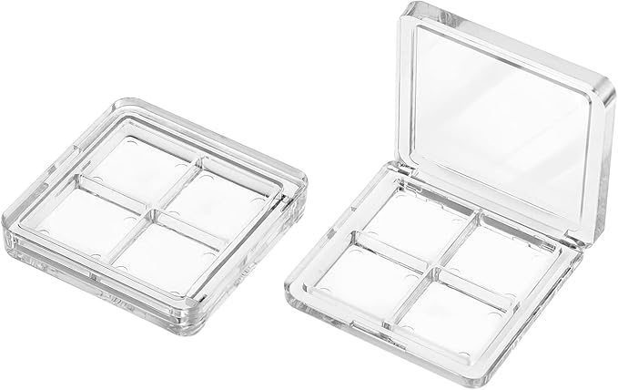 Beaupretty 6 Pieces Empty Eyeshadow Pallet 4 Grids