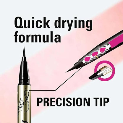 Heroine Make by KISSME Prime Liquid Eyeliner, Super Waterproof, Ultra Fine Tip for Precise Eye Makeup, Stay All Day Long, 02 Brown Black 0.4mL/0.01 Fl Oz