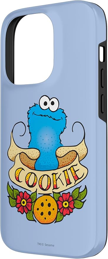 iPhone 14 Pro Sesame Street Cookie Monster Cookie Tattoo Case