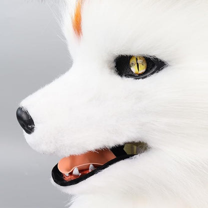 HAOAN Furry Dog Mask Animal Wolf Full Head for Halloween Fancy Dress Party Cosplay Costume Women Men