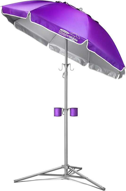 Wondershade Ultimate Portable Sun Shade Umbrella, Lightweight Adjustable Instant Sun Protection - Purple