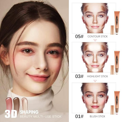 Go Ho Liquid Highlighter Wand,White Pink Highlighter Makeup