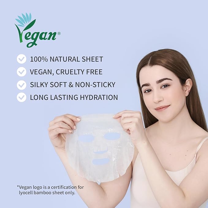 Retinol + Hyaluron Serum Korean Sheet Mask Sheet Gift Pack [20 Count] Plumping Glowing Luminating Hydrating Rejuvenating Sheet Mask Gift Pack