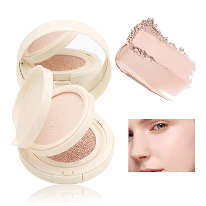 Cushion Foundation & Pressed Powder Set, Cream Air Lasting Coverage
