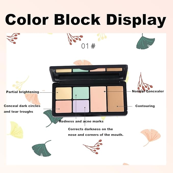 6 Colors Correcting Concealer Palette, 6 In 1