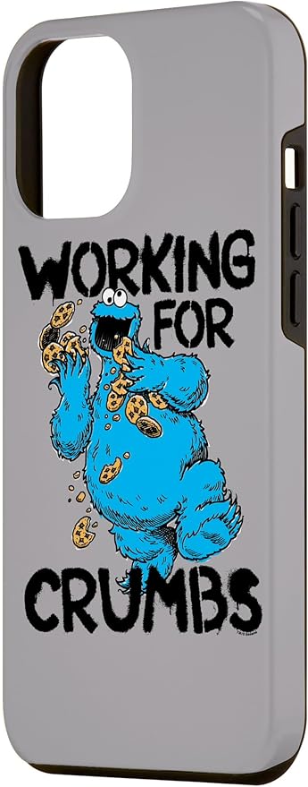 iPhone 12 Pro Max Sesame Street Cookie Monster Working for Crumbs Case