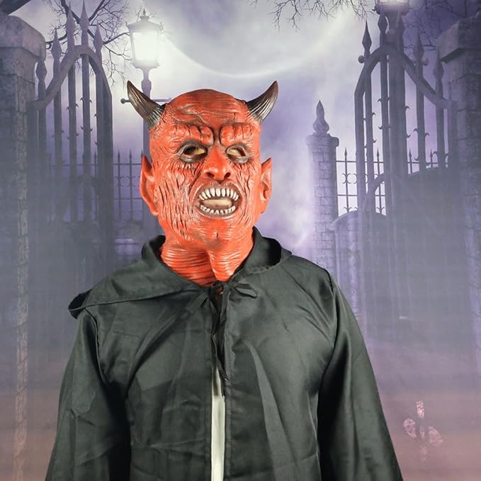 Scary Skull Mask Horror Hood Halloween Skelon Massk Cosplay Props