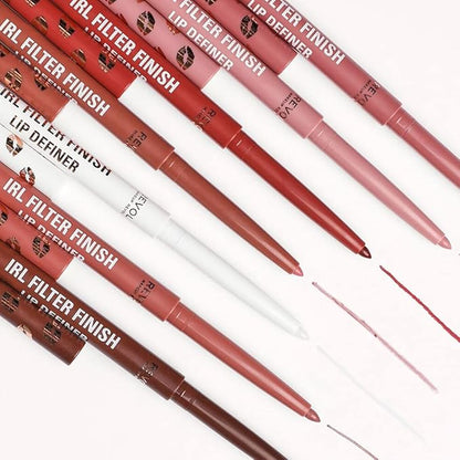 Makeup Revolution IRL Filter Finish Lip Liner Definer Espresso Nude Waterproof Long Lasting Set with Matching Lipsticks or Lip Gloss