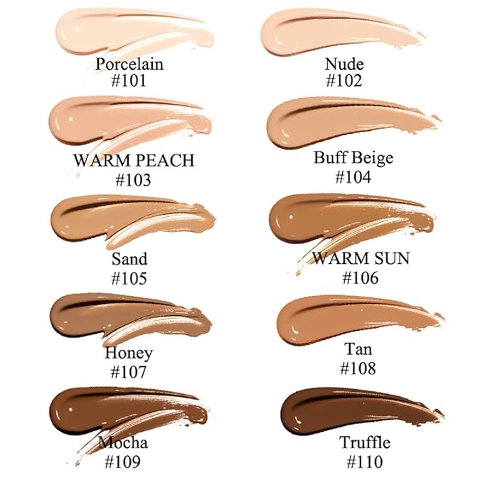 PHOERA Foundation, Flawless Soft Matte Liquid Foundation 24 Pcs-105- Sand)
