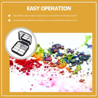 2pcs Empty Magnetic Eyeshadow Palette, Small Makeup Palette