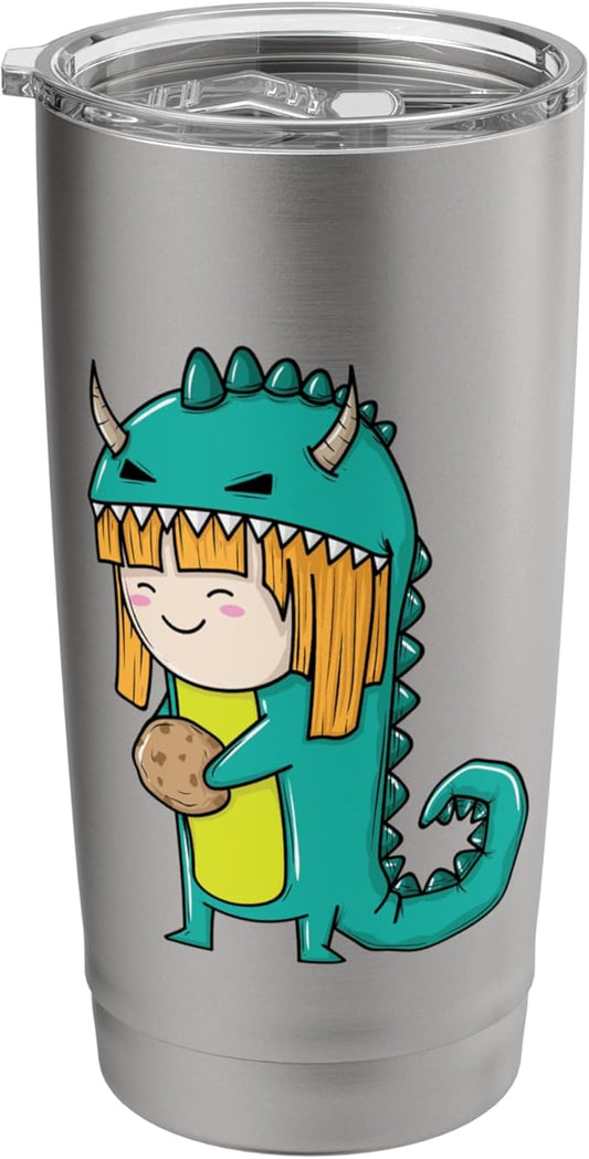Child in Monster Costume with Cookie Stainless Steel Insulated Tumbler