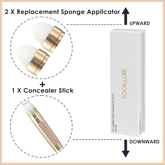FOCALLURE FIX CORRECTOR Concealer Stick, Full Coverage Concealer YL03 TART