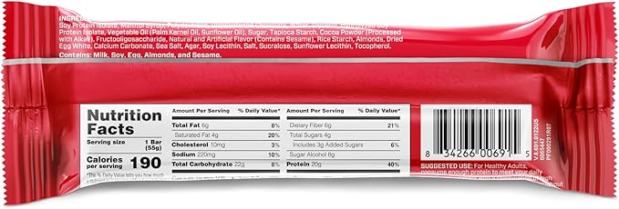 BSN Protein Crisp Bar, Protein Snack Bars, Crunch Bars with Whey Protein and Fiber, Gluten Free, Chocolate Crunch, 12 Count (Packaging May Vary)