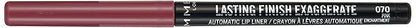Lasting Finish Exaggerate Automatic Lip Liner, 70 Pink Enchantment, Shelf Pack of 3