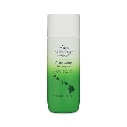 100% Pure Aloe Vera Cooling Gel - Lotion for Sunburn Relief & Rashes - Premium Sun Care with Vitamin E, Eucalyptus - 6 oz