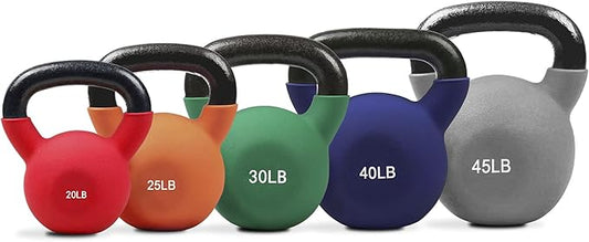 RitFit Neoprene Coated Solid Cast Iron Kettlebell 5 10 15 15 20 20 25 25 30 30 35 35 40 40 45 45 50 50 LB,