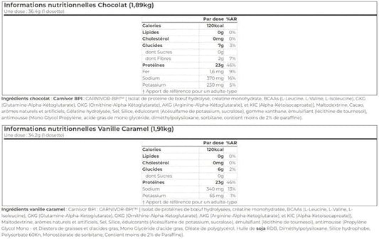 MuscleMeds Carnivor Bioengineered Beef Protein Isolate, Vanilla Caramel, 3.9 Pound