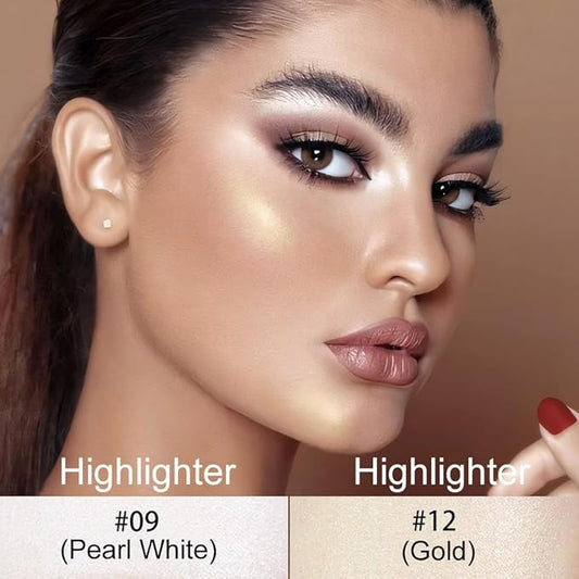 evpct 2Pcs Face Cream Makeup Highlighter Highlight Contour