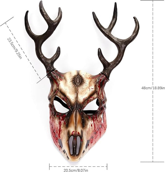Halloween Horror Antler Mask Sheep Bone Mask Christmas Carnival Masquerade Party Cosplay Props Accessories