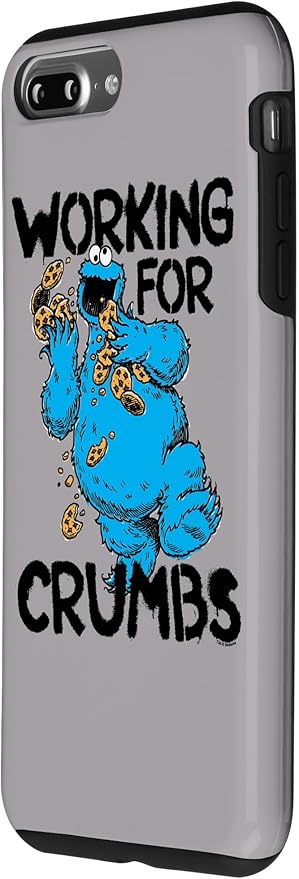 iPhone 7 Plus/8 Plus Sesame Street Cookie Monster Working for Crumbs Case