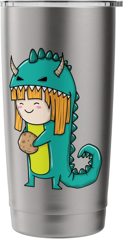 Child in Monster Costume with Cookie Stainless Steel Insulated Tumbler