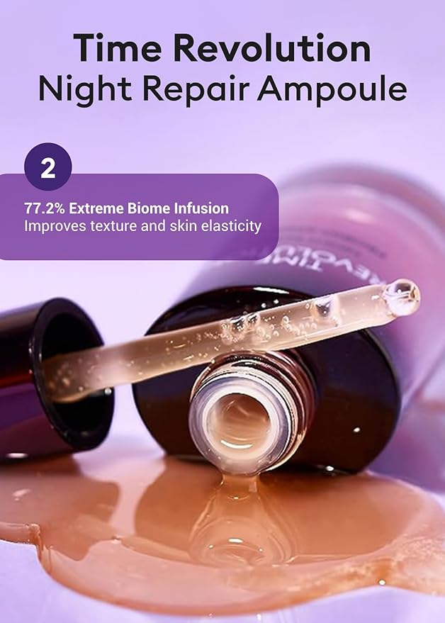 MISSHA Time Revolution Gift Set The First Essence 5X & Night Repair Ampoule 5X for Radiant, Youthful Skin, Korean Skin Care, Glass Skin