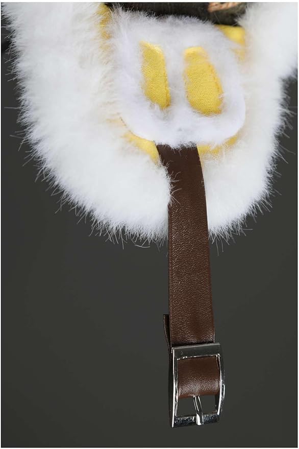 Newcos Monster Wilds Hunter Airu Costume for Cats Cosplay Pet Supplies Costume Accessories Hat Cap Halloween Suit White (Cats Hat, Large(34-37cm))
