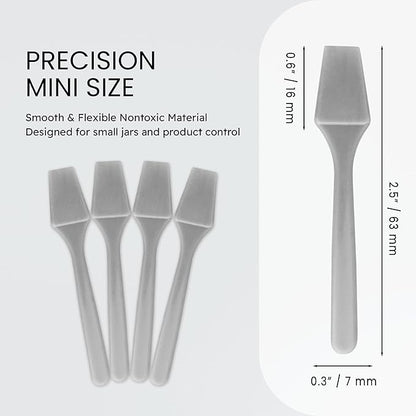 P 200pcs PANA Cosmetic Make Up Disposable Plastic 2.5" Spatulas Skin Care Facial Cream Mask Spatula (GRAY-200 Pieces in a Box)