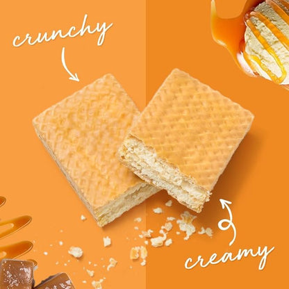 Power Crunch Protein Wafer Bars, High Protein Snacks with Delicious Taste, Salted Caramel, 1.4 Ounce (12 Count) (Pack of 2)