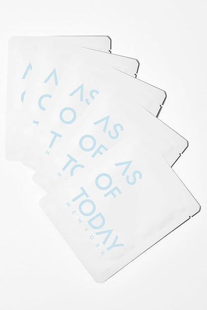 AS OF TODAY Peptide Renewing Facial Mask (5 EA, 28ml) - Hydrating & Rejuvenating with Pure Peptides for Wrinkles, Deep Moisture, Soothing Care, Radiant Glow, Clean Beauty, Cruelty-Free, Made in Korea