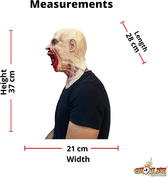 Ghoulish Productions Infected Zombie Mask - Bloody and Realistic, Perfect for Halloween and Costume Parties