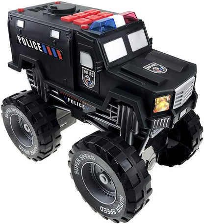 Dazmers Monster Truck Police Car Toy with Lights and Siren with Sound for Boys and Girls Ages 3-5+