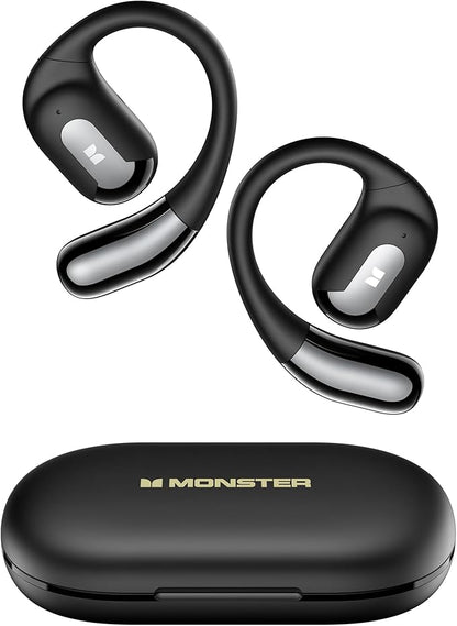 Monster Open Ear AC317 Headphones, Wireless Earbuds with Stereo Sound, 24H Playback, Bluetooth 5.4, Crystal Clear Calls, Type-C Charging, Touch Control, Sweat Resistant Open Ear Earbuds for Sports