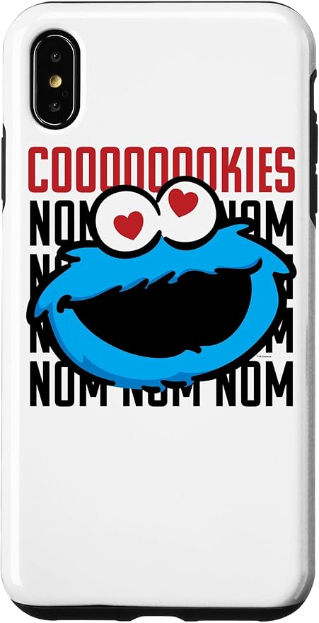 iPhone XS Max Sesame Street Cookie Monster Coooooookies Case